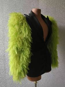 Blazer robe moulant pour femme à manches longues et col en V profond, style designer, pour soirée, club, spectacle et <span class=keywords><strong>festival</strong></span> - Product Image 3