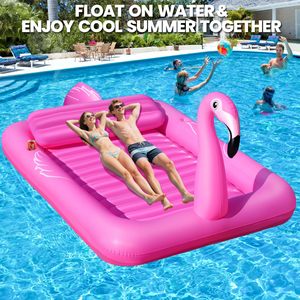 Inflatable Sun Lounger 205x150cm PVC Outdoor Floating Bed For Adults <b>Pool</b> <b>Lounge</b> Chair - Product Image 4