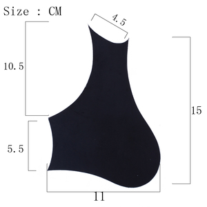 Golpeador de guitarra acústica de 40 "41" 42 ", protector de púas de agujero de sonido, tamaño R64mm, Color negro, Alice A025J - Product Image 3
