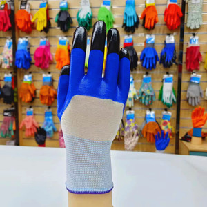 Gants de sécurité à Double trempage pour la Protection du jardin, revêtement Nitrile professionnel 3/4, Construction Durable, 13G - Product Image 5