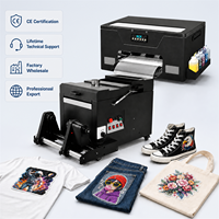 Printer DTF SCX Desktop 13 inci XP600 Tinta Pigmen Baru Transfer Panas Film PET Otomatis Penuh untuk Kaos Denim