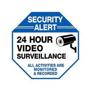 Señal DE CARRETERA DE METAL personalizada 24 horas Video vigilancia Patio Seguridad CCTV reflectante Advertencia Señales de calle Señales DE TRÁFICO DE ALUMINIO