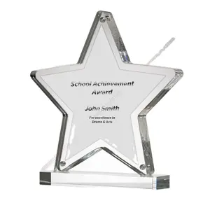 Sternform Würfel Foto block Anzeige modernen magnetischen Acryl Award Rahmen