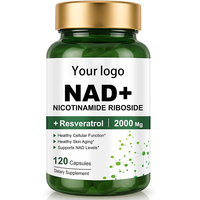 Capsules de complément alimentaire OEM anti-âge et antioxydant à base de NAD et de vitamines pour l'énergie cellulaire et le soutien musculaire, 60 capsules par flacon, marque privée OEM