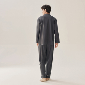 <span class=keywords><strong>Pigiama</strong></span> da <span class=keywords><strong>Uomo</strong></span> Anzhiban 100% Cotone Traspirante Termico Primavera Autunno Manica Lunga Vestibilità Comoda Casual per Casa - Product Image 4