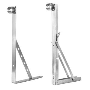 Stainless Steel Clothes <b>Drying</b> <b>Rack</b> Fixed Wall Mounted Triangular Support Foldable Single Double Rod Minimalist Design - Product Image 5