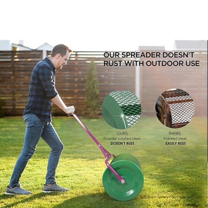 75L rullo di muschio di torba da 24 pollici migliorato manico a forma di T spargitore di Compost da giardino <span class=keywords><strong>per</strong></span> terreno di pacciamatura fertilizzante <span class=keywords><strong>per</strong></span> Compost di medicazione superiore - Product Image 6