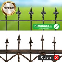 Valla de jardín decorativa para el hogar, Panel de Metal resistente al polvo, con borde plegable de hierro, para exteriores