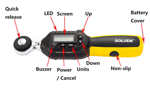 Có thể điều chỉnh 1/4 "quy mô 2-14n. M kỹ thuật số mô-men xoắn cờ lê cho xe đạp sửa chữa cờ lê tay công cụ torquimetro Xe Đạp Xe Đạp pade trong Đài Loan - Product Image 4