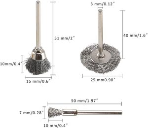 Mini <span class=keywords><strong>brosse</strong></span> de polissage de 45 pièces, kit de mini roues de polissage, <span class=keywords><strong>brosse</strong></span> de détail en fil d'acier pour outil rotatif <span class=keywords><strong>Dremel</strong></span>, élimination de la rouille - Product Image 3