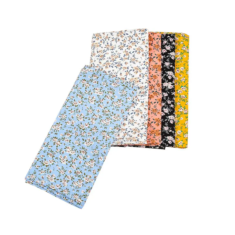 4-way stretchy four-sided elastic spring and summer dress use small floral print cloth small fresh clothing dress fabric