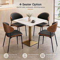 Ensemble de tables et chaises de restaurant commercial en gros avec sièges rembourrés noirs pour la fourniture de projets de bistrots, de restaurants de steaks et d'hôtels