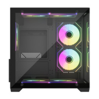 Mid-Tower OEM ODM PC-behuizing Gaming Computerkast Micro ATX met USB3.0 USB1.0 poorten HD Audio SPCC materiaal