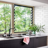Volet de fenêtre motorisé électrique à télécommande antivol en aluminium et verre, en acier inoxydable pour villas modernes et salles de bain