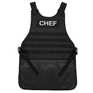 Chef Tactical <b>Apron</b> Black Multiple Pocket <b>Work</b> Suit Molle Tool <b>Apron</b> For Kitchen Use - Product Image 5