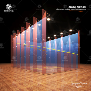 Salle de <span class=keywords><strong>squash</strong></span> panoramique entièrement vitrée sur mesure pour hôtel et villa privée, terrain de <span class=keywords><strong>squash</strong></span> haut de gamme entièrement vitré - Product Image 1
