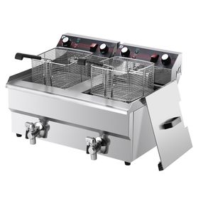 Коммерческая двухцилиндровая электрическая фритюрница, изготовлена из нержавеющей стали, Бездымная конструкция, подходит для жареной курицы - Product Image 4
