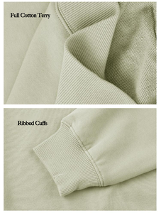 เสื้อสเวตเชิ้ตคอกลมผ้าฝ้ายพรีเมียมแบบไม่มีฮู้ด ทรงโอเวอร์ไซส์ ปักโลโก้ตามสั่ง พิมพ์ลาย สำหรับกิจกรรมกลางแจ้งแบบสบายๆ - Product Image 4