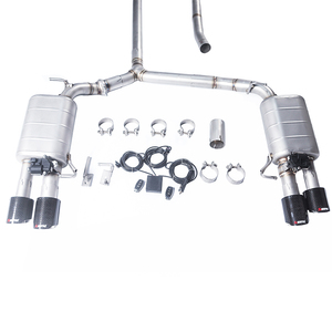 ระบบท่อไอเสียสี่ปลายวาล์วอิเล็กทรอนิกส์ <span class=keywords><strong>Audi</strong></span> A4 T 06-18 Catback 304 SS - Product Image 3