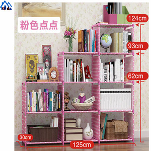 Cubo de almacenamiento de 4 niveles para niños, Plegable, portátil, organizador, estante, armario de 9 cubos, librería - Product Image 6