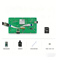 Modul Layar TFT HMI Industri Huaxin 7 Inci 800*480 Antarmuka UART Konsumsi Daya Rendah Solusi OEM Kustom
