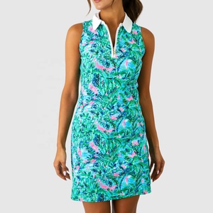 Jupe de golf personnalisée légère, respirante, à séchage rapide, anti-humidité, écologique pour femme, imprimé floral, sans manches, protection solaire UPF - Product Image 1