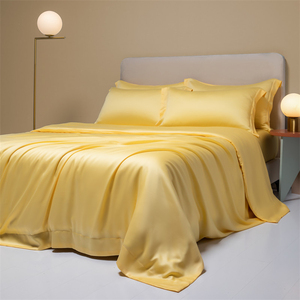 Juego de Ropa de <span class=keywords><strong>Cama</strong></span> de Bambú 100% Satén 300 Hilos, Color Sólido, Sedoso y Fresco para Verano, Juego de Funda Nórdica de Lujo, Venta al por Mayor, Logotipo Personalizado - Product Image 5