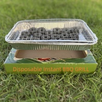 Gril instantané de BBQ de pique-nique de patio 1100G plateau jetable de gril de BBQ
