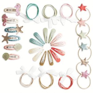 Hot Bán Chất Lượng Cao 30Pcs Sao Cầu Vồng <span class=keywords><strong>Mini</strong></span> Tóc Clip <span class=keywords><strong>Bow</strong></span> Ban Nhạc Cao Su Đàn Hồi Tóc Phụ Kiện Set Cho Cô Gái Kid - Product Image 4