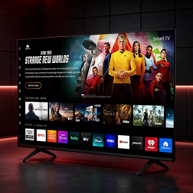 50 Inch IPS Smart LED TV Full HD Eye Protection Display Android Quad Core Rich External Ports Provide OEM ODM Service Hot Sale