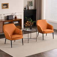 Chaise de canapé en cuir simple nordique Design Simple moderne pour salle à manger salon chambre balcon hôtel réception meubles de loisirs