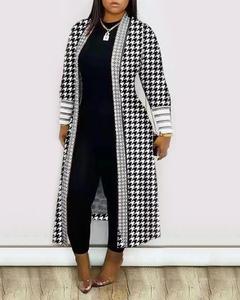 <span class=keywords><strong>Cardigan</strong></span> Trendy Autunnale da Donna, Maglione Lungo Lavorato a Maglia con Stampa a Maniche Lunghe, Cappotto Lungo da Donna - Product Image 4
