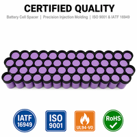 Support de fixation pour cellules de batterie en ABS+PC à motif zigzag, 4S12P 8S5P pour 18650 21700 26650