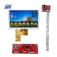 Pantalla lcd ips de 800x480, módulo lcd tft de 5 pulgadas, gran angular de visión, Protocolo HMI UART