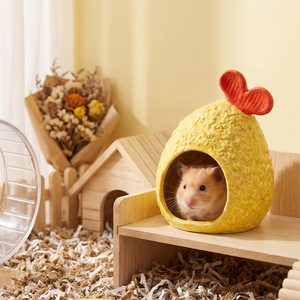 Nouveau Repaire Créatif en Forme de Nourriture pour Hamster : Cuisse de Poulet et Crevettes Frites en Céramique pour Décoration de <span class=keywords><strong>Cage</strong></span> de Hamster Syrien - Product Image 2