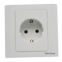 Prise murale 86 Type ABS à écran tactile, norme européenne, trois pôles avec mise à la terre, 13A 250V, indice de protection IP20, design minimaliste, facile à installer