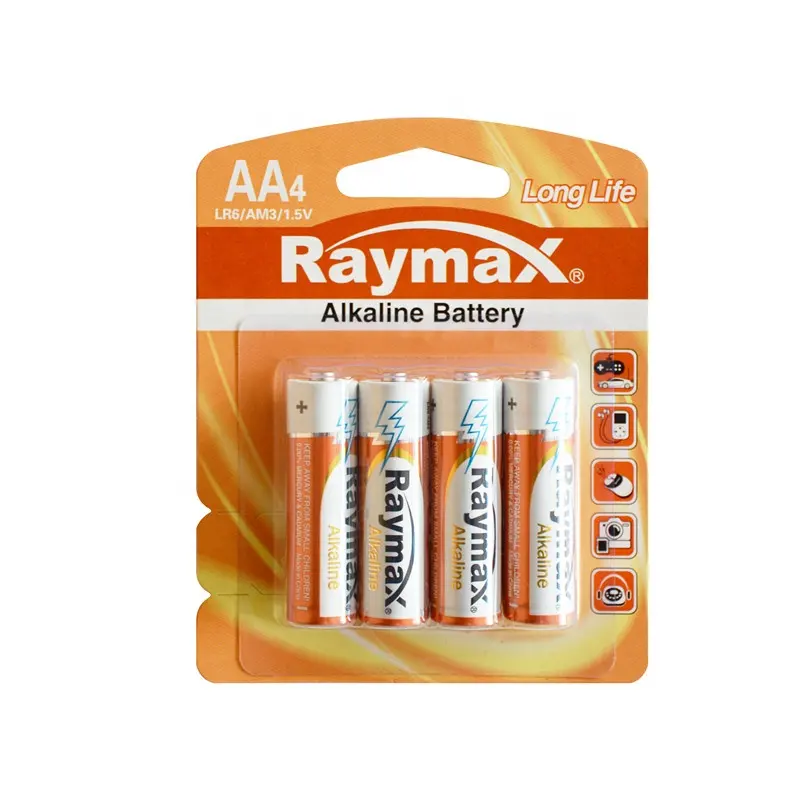 Raymax Wholesale Long-life Battery 1.5V AA alkaline penlight battery