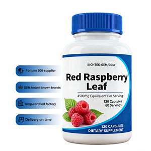 Kapsul suplemen daun <span class=keywords><strong>Raspberry</strong></span> merah dengan 15 sampai 1 ekstrak kekuatan setara dengan 4500mg Per menyajikan untuk wanita Dukungan Kesehatan - Product Image 2
