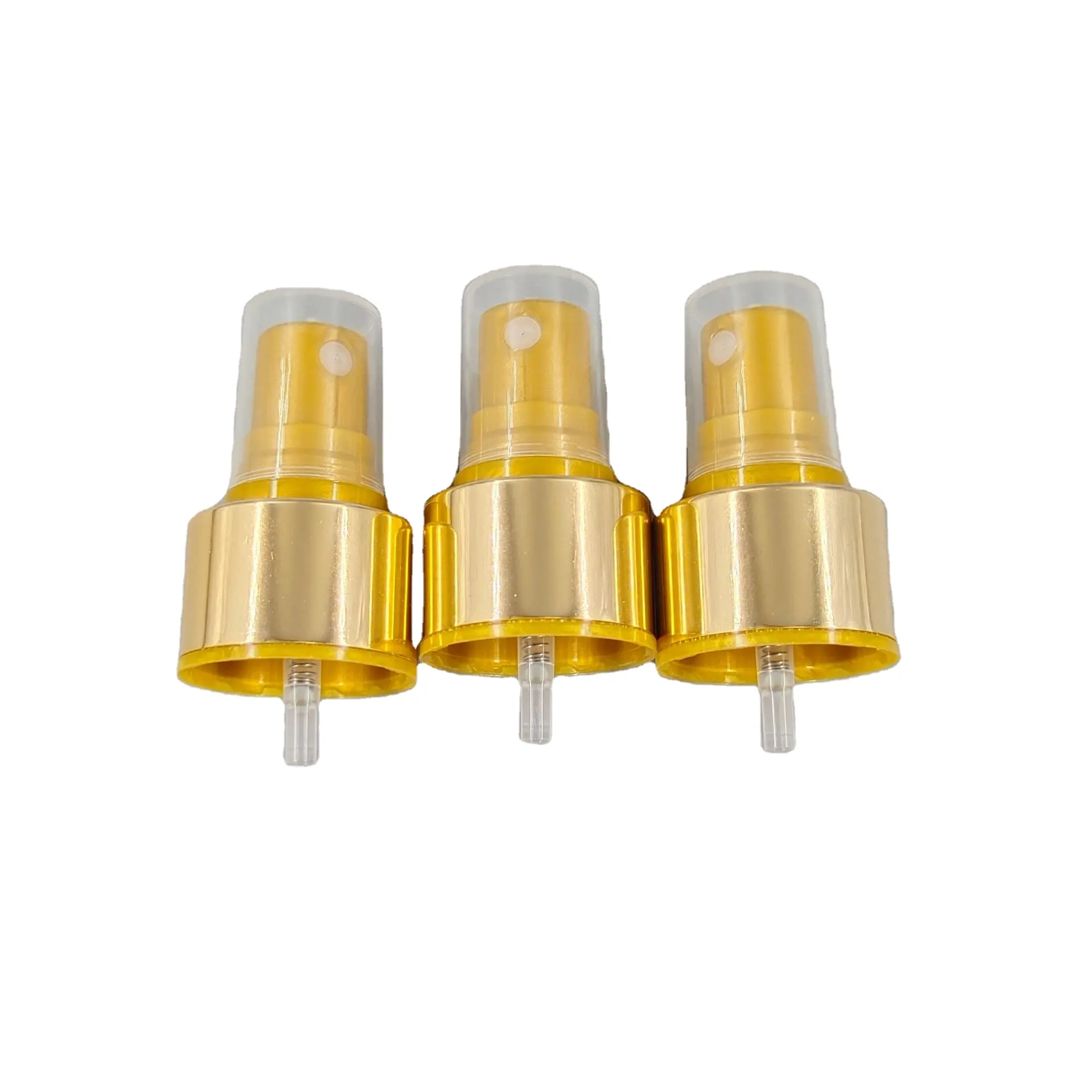 hot sale top quality 18mm 20mm 24mm gold aluminium fine mist sprayer 24/410 plastic sprayer pump with cap for cosmetic