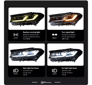Conjunto de Faros Delanteros LED YLD para <span class=keywords><strong>BMW</strong></span> Serie 5 2011-2017 F10 F11 F18 520 <span class=keywords><strong>525</strong></span> 528 530i, Faros LED Mejorados Estilo G30 - Product Image 4
