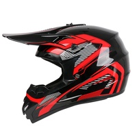 Nouveau casque de moto intégral tout-terrain transfrontalier en ABS, personnalisable, ensemble trois pièces, petit format, certifié DOT, motif éclaboussures