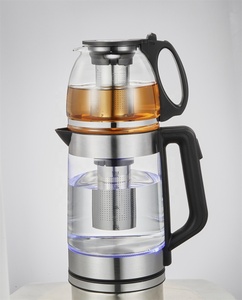 Appareils de cuisine isolation Anti-sec brûlant 1.8L grande capacité verre bouilloire électrique théière combinaison - Product Image 5