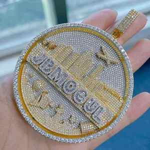 Vintage 925 Sterling <b>Silver</b> Moissanite Cross Pendant <b>Silver</b> Plated Custom Iced Out Big <b>Charm</b> Bling Party Jewelry - Product Image 5