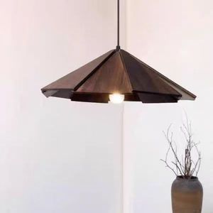 <span class=keywords><strong>Lampe</strong></span> de <span class=keywords><strong>chevet</strong></span> vintage en bois massif noyer brun pour chambre à coucher, salle à manger, <span class=keywords><strong>suspension</strong></span> LED lumière chaude 36V - Product Image 4