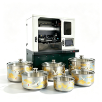 Imprimante numérique 3D UV rotative à 360° pour la production en un seul passage de pots et ustensiles de cuisine en verre/céramique/métal/plastique de grand diamètre