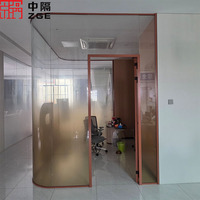 Easy Installation Modular Partition Wall for Office Rooms with Aluminum Frame Design