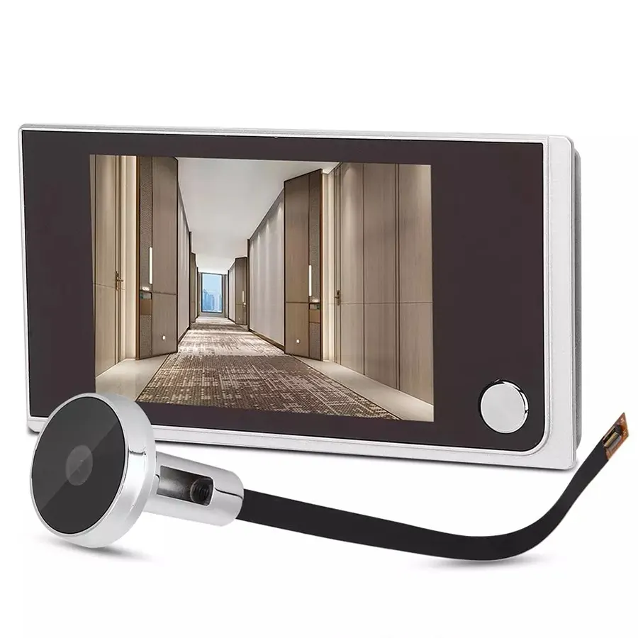 LCDスクリーンHDデジタル電子120度広角盗難防止監視ドアキャットアイビデオカメラのぞき穴ドアビューアー