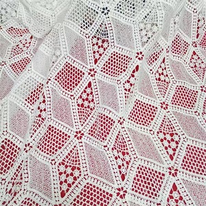 Poliéster suave hueco telas ganchillo 3D jacquard bikinis cubre faldas telas de costura traje de baño y ropa de playa traje - Product Image 6