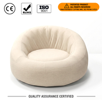 Canapé gonflable de luxe beige, chaise longue gonflable flottante imperméable pour piscine, chaise longue pour piscine