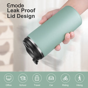 Mug à café de 12 oz <span class=keywords><strong>avec</strong></span> revêtement céramique interne, gobelet isotherme en acier inoxydable, mug de voyage anti-fuite <span class=keywords><strong>avec</strong></span> couvercle rabattable, tasses thermiques - Product Image 4